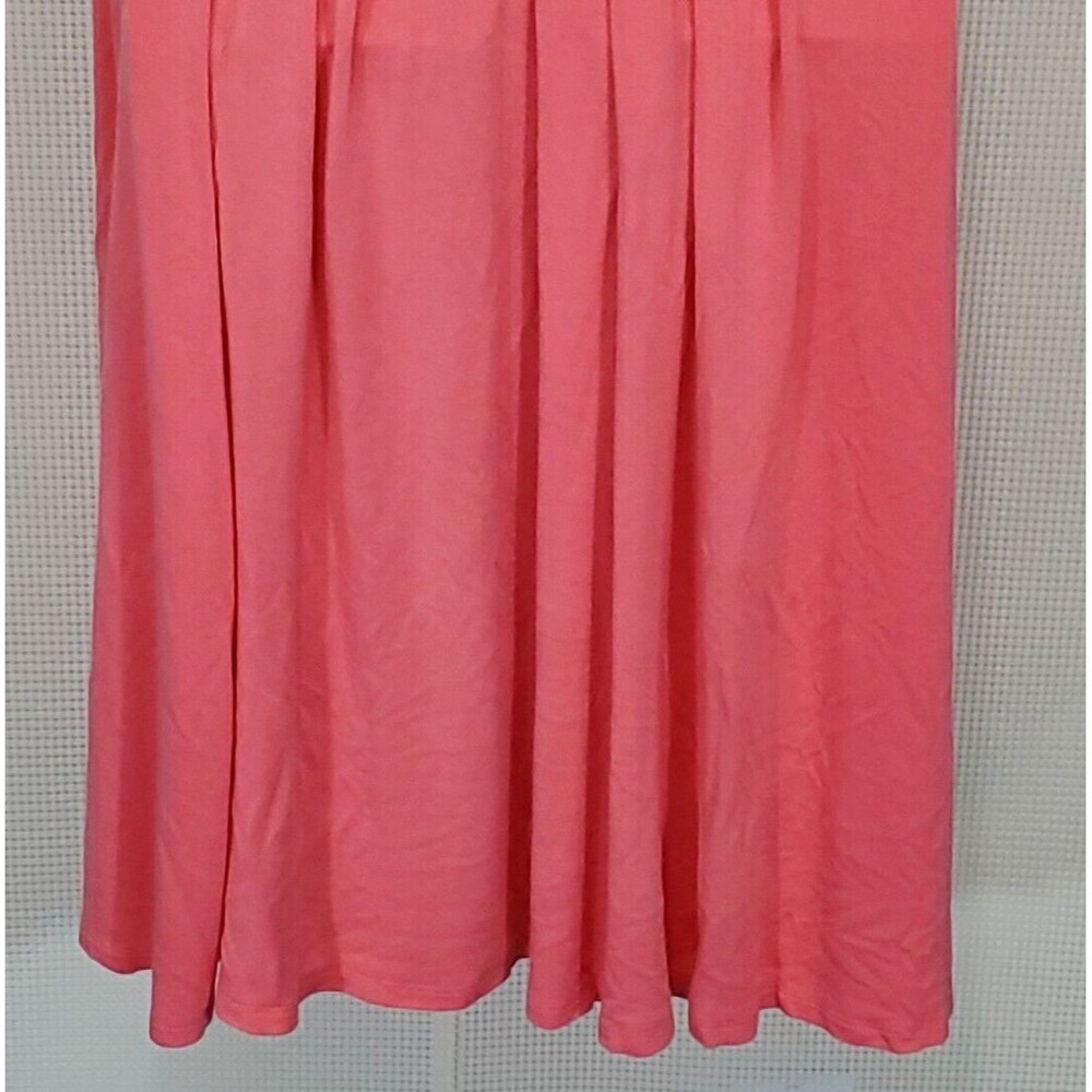 Torrid Dress 2 18 20 Coral Pink Super Soft Knit Tank Midi Pockets Sheath - Picture 6 of 7